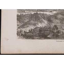 Gravure de 1867 - Village de Tabatinga au Brésil - 4