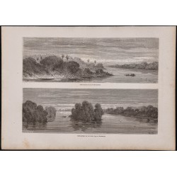 Gravure de 1867 - Rio Javari et Río Putumayo - 1