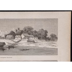 Gravure de 1867 - Alvarães et Téfé en Amazonie - 3