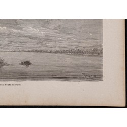 Gravure de 1867 - Ville de Coari en Amazonie - 5