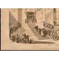 Gravure de 1860 - Algérie - Cathédrale d'Alger - 4