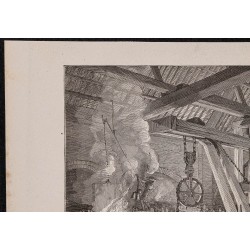 Gravure de 1867 - Marteau-pilon à la forge du Creusot - 2