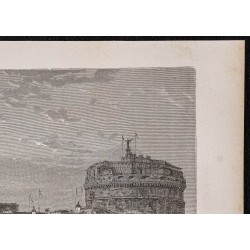Gravure de 1867 - Château Saint-Ange à Rome - 3