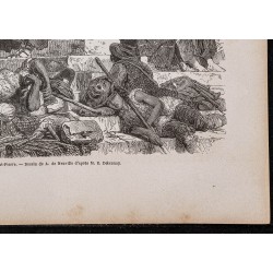 Gravure de 1867 - Paysans sur les marches de Saint-Pierre - 5