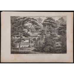 Gravure de 1867 - Jardin de l'ambassade anglaise - 1