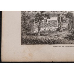 Gravure de 1867 - Jardin de l'ambassade anglaise - 4