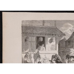 Gravure de 1867 - Petits saltimbanques à Tokyo - 2