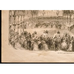 Gravure de 1860 - Toulon - Bal - Costumes de bal - 4