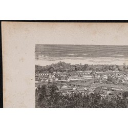 Gravure de 1867 - Vues de la ville de Tokyo - 2