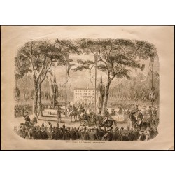 Gravure de 1860 - Toulon - Préfecture de Toulon - 1