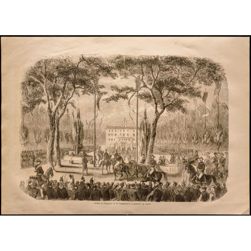 Gravure de 1860 - Toulon - Préfecture de Toulon - 1