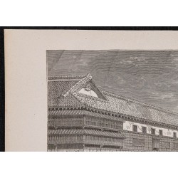Gravure de 1867 - Quartier noble de Tokyo - 2