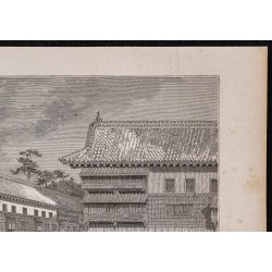 Gravure de 1867 - Quartier noble de Tokyo - 3