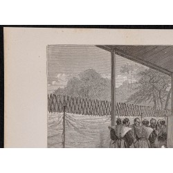Gravure de 1867 - Harakiri d'un noble japonais - 2