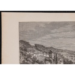 Gravure de 1867 - Vue de Plombières-les-Bains - 2