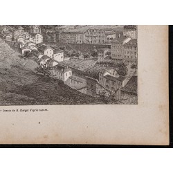 Gravure de 1867 - Vue de Plombières-les-Bains - 5