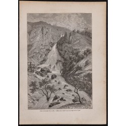 Gravure de 1867 - Cascade du Davezout - 1