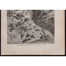 Gravure de 1867 - Cascade du Davezout - 3