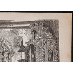 Gravure de 1867 - Intérieur de la cathédrale de Quito - 3