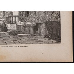 Gravure de 1867 - Intérieur de la cathédrale de Quito - 5