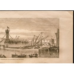 Gravure de 1860 - Marseille - La Joliette & Chateau Borelly - 3