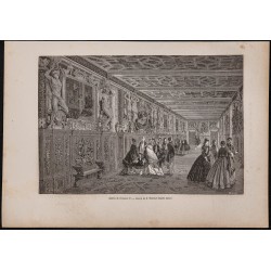 Gravure de 1867 - Galerie de François 1er - 1