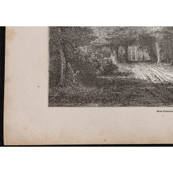 Gravure de 1867 - Gros-Fouteau à Fontainebleau - 4