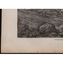 Gravure de 1867 - Les gorges d'Apremont - 4