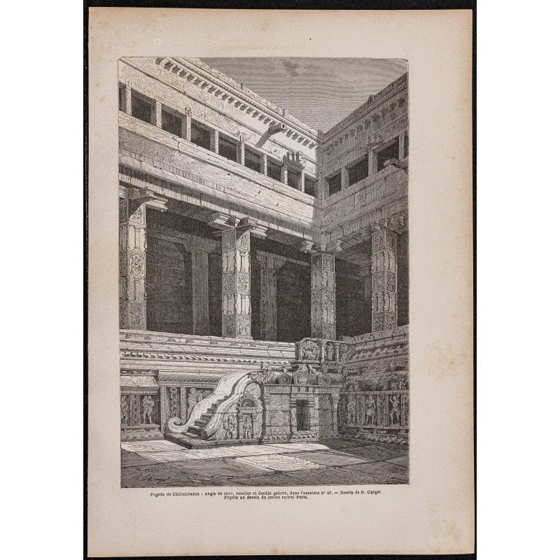 Gravure de 1867 - Sanctuaire du Naṭarāja - 1