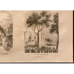 Gravure de 1860 - Marseille - La Joliette & Chateau Borelly - 5