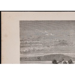 Gravure de 1867 - Bateau traditionnel sur le Tigre - 2