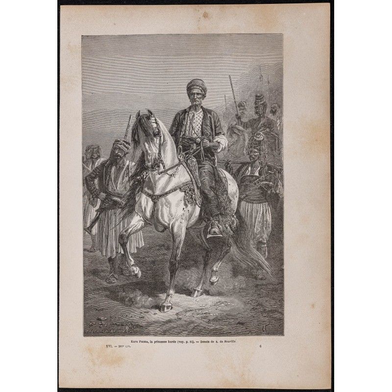 Gravure de 1867 - Kara Fatma la princesse kurde - 1