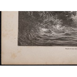 Gravure de 1867 - Tempête sur le rio de Brèves - 4