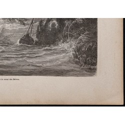 Gravure de 1867 - Tempête sur le rio de Brèves - 5