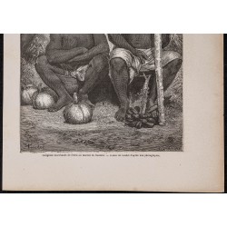 Gravure de 1867 - Kanaks au marché de Nouméa - 3