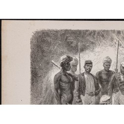 Gravure de 1867 - Chefs kanaks - 2