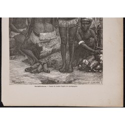 Gravure de 1867 - Femmes kanaks Néo-Calédoniennes - 3