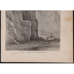 Gravure de 1867 - Châteaux de Neckarsteinach - 3