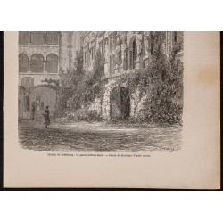 Gravure de 1867 - Château de Heidelberg - 3