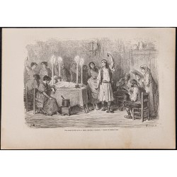 Gravure de 1867 - Danse funèbre (jota) - 1