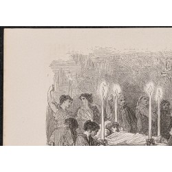 Gravure de 1867 - Danse funèbre (jota) - 2