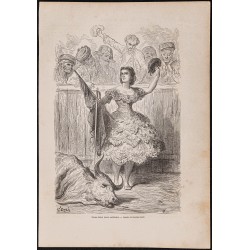 Gravure de 1867 - Torera andalouse - 1