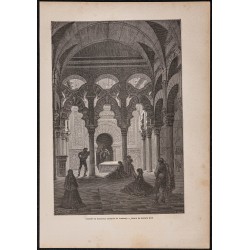 Gravure de 1867 - Chapelle de la Mosquée de Cordoue - 1
