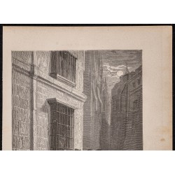 Gravure de 1867 - Une sérénade à Cordoue - 2
