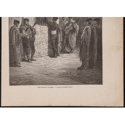 Gravure de 1867 - Une sérénade à Cordoue - 3