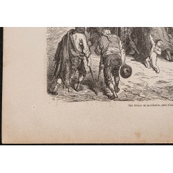 Gravure de 1867 - Mendiants près d'Almuradiel - 4