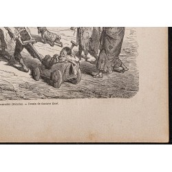 Gravure de 1867 - Mendiants près d'Almuradiel - 5