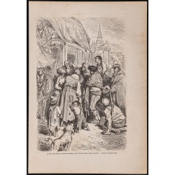 Gravure de 1867 - Diligence à Santa Cruz de Mudela - 1