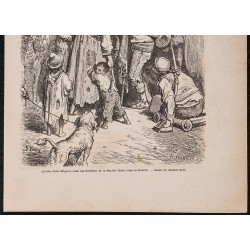 Gravure de 1867 - Diligence à Santa Cruz de Mudela - 3