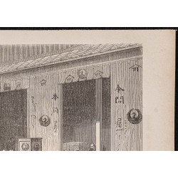 Gravure de 1867 - Une librairie à Tokyo - 3